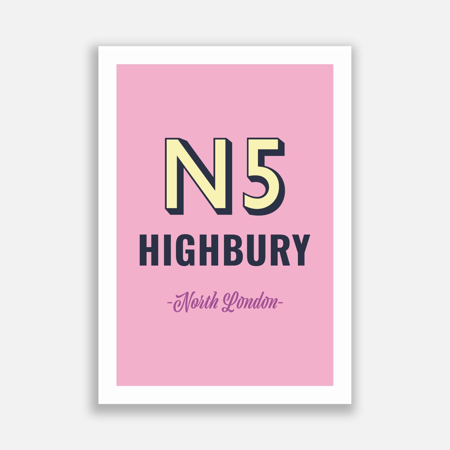 Highbury N5 Postcode Poster