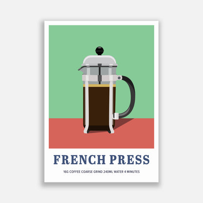 French Press Print - Coffee Maker Series