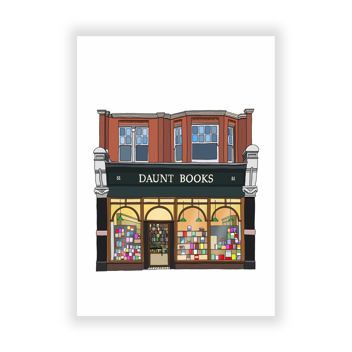 Daunt Books Hampstead Book Shop Illustration