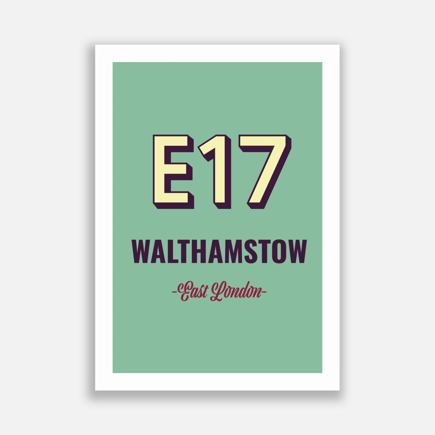 Walthamstow E17 Postcode Poster