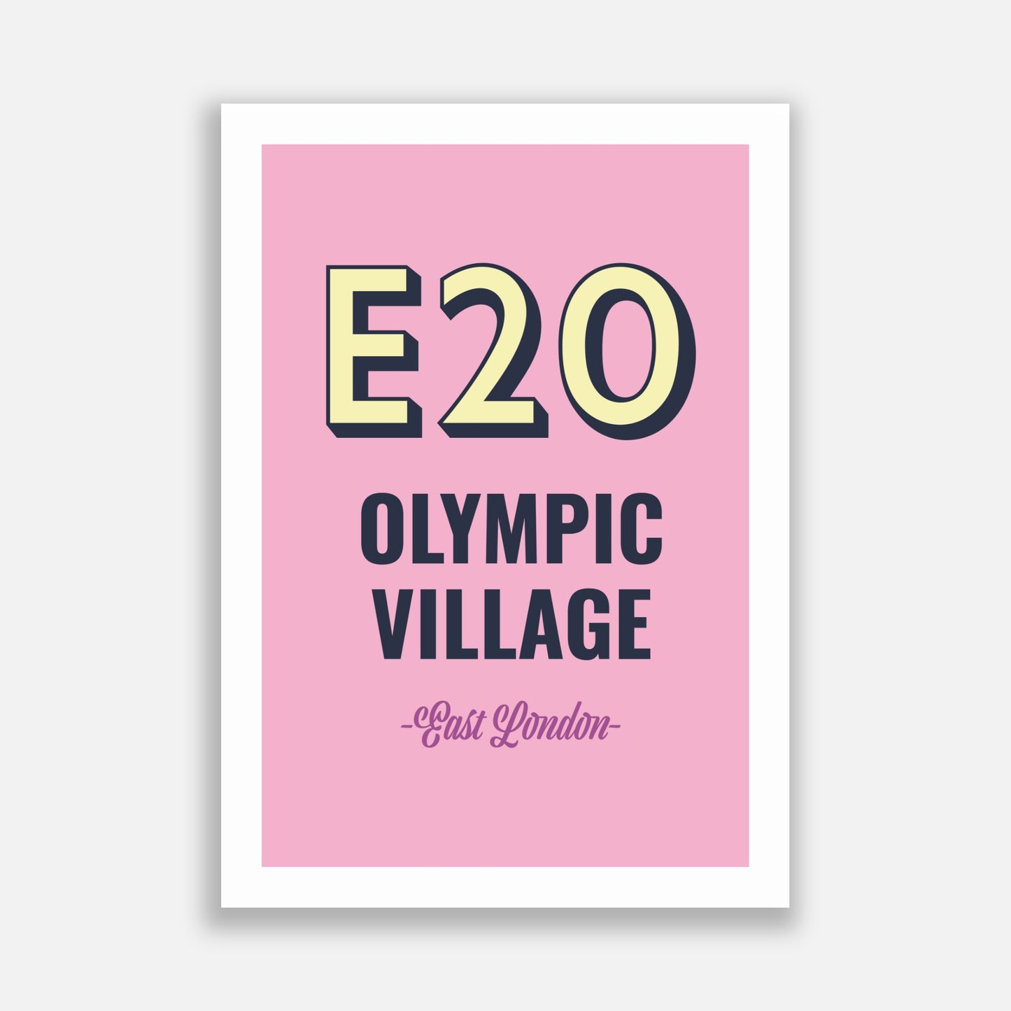 Olympic Park E20 Postcode Poster