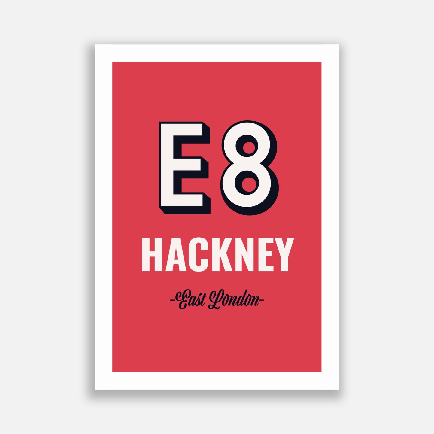 Hackney E8 Postcode Poster