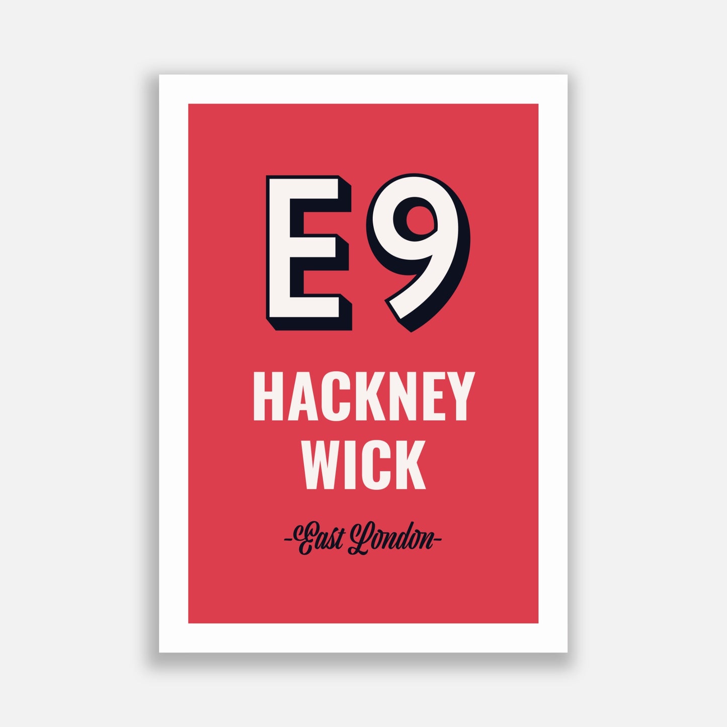 Hackney Wick E9 Postcode Poster