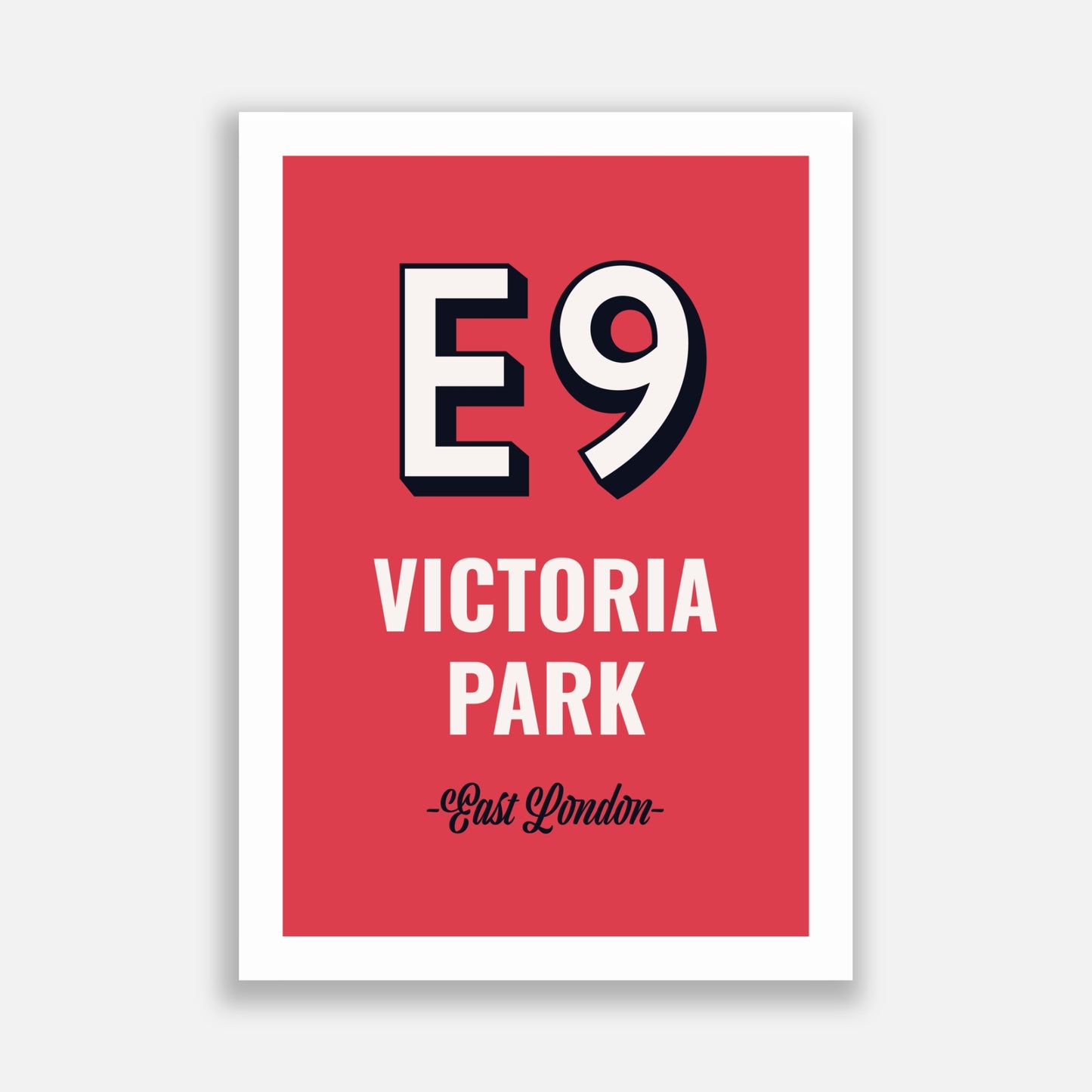 Victoria Park E9 Postcode Poster East London Print House victoria-park-e9-postcode-poster-east-london-print-house
