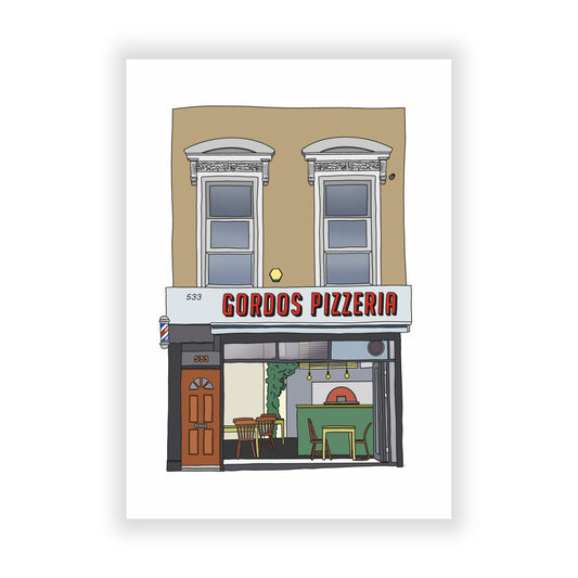 Gordos Pizzeria Dalston Illustration