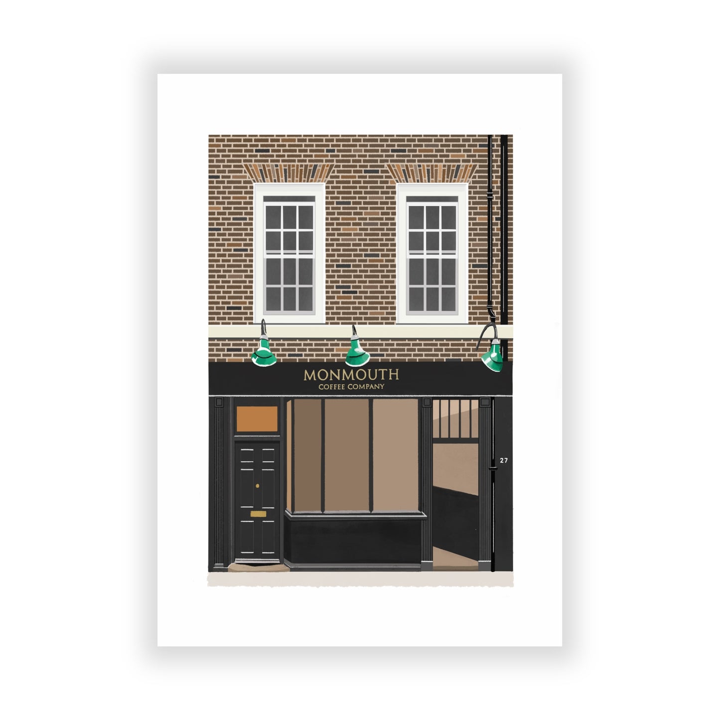 Monmouth Coffee Shop Front Illustration