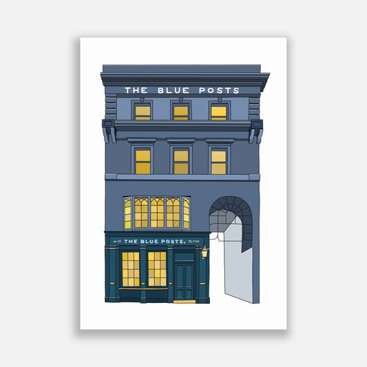 The Blue Posts Soho Illustration